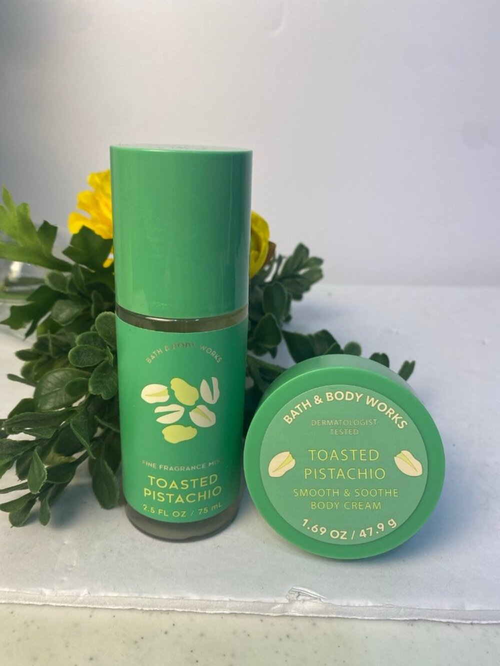 "Toasted Pistachio" BBW New Mini Size Fine Fragrance Spray & Body Cream